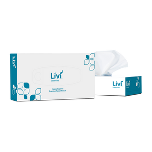 Livi Essentials Hypoallergenic Facial Tissues, 2 Ply 100 Sheets