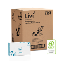 Livi Essentials Hypoallergenic Facial Tissues, 2 Ply 100 Sheets