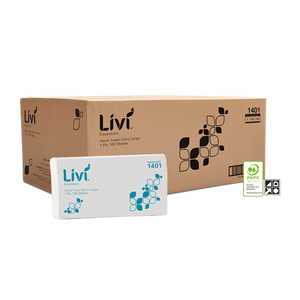 Livi Essentials Hand Towel Extra Large, 1 Ply 100 Sheets