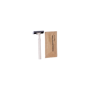Pure White Biodegradable Shaving Kit