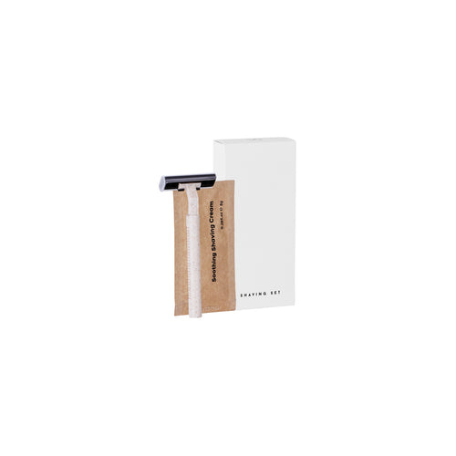 Pure White Biodegradable Shaving Kit