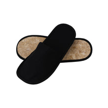 Seedling Sole Hotel Slippers, Closed-Toe with Double-Flax Sole in Wrapper, Black