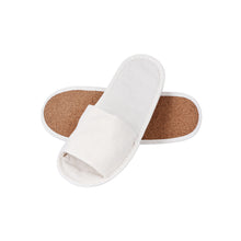 Seedling Sole Hotel Slippers, Open-Toe with Cork Sole in Wrapper