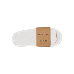 Seedling Sole Hotel Slippers, Open-Toe with Cork Sole in Wrapper