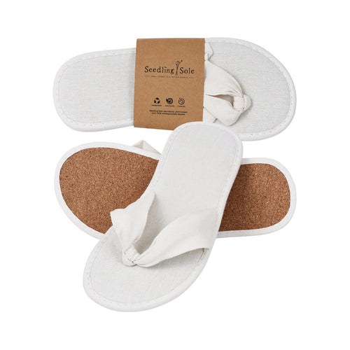 Seedling Sole Hotel Sandals, Toe Thong Straps with Cork Sole in Wrapper