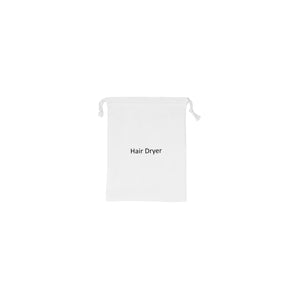 Pure White Biodegradable Hair Dryer Bag with Drawstring