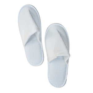 White Waffle Kids Slippers, Closed Toe