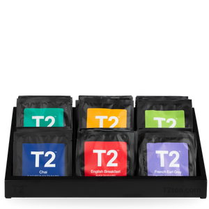 T2 Presentation Tray, 6 Compartments, Black