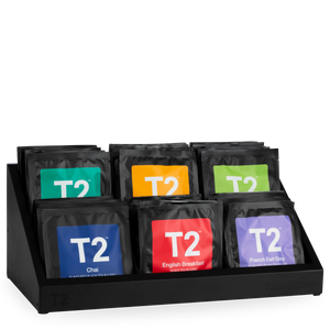 T2 Presentation Tray, 6 Compartments, Black
