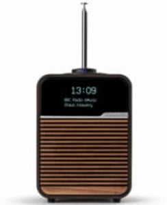 RUARK Compact Audio System R1mk4 - Espresso Lacquer with Walnut Grille