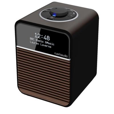 RUARK Compact Audio System R1mk4 - Espresso Lacquer with Walnut Grille
