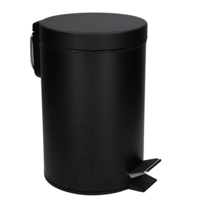 JVD Pedal Bin Round, 3L, Matt Black